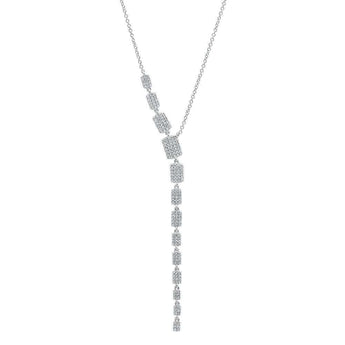 Pave Diamond Station Lariat Necklace | Harrisons Collection