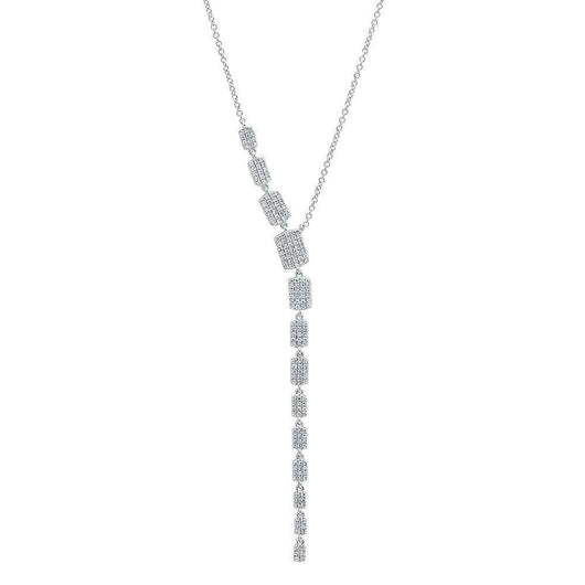 Pave Diamond Station Lariat Necklace | Harrisons Collection