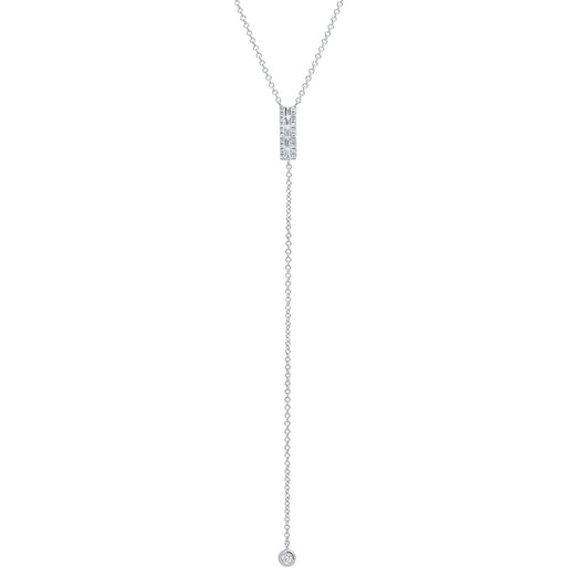 Diamond Baguette Brick Lariat | Harrisons Collection