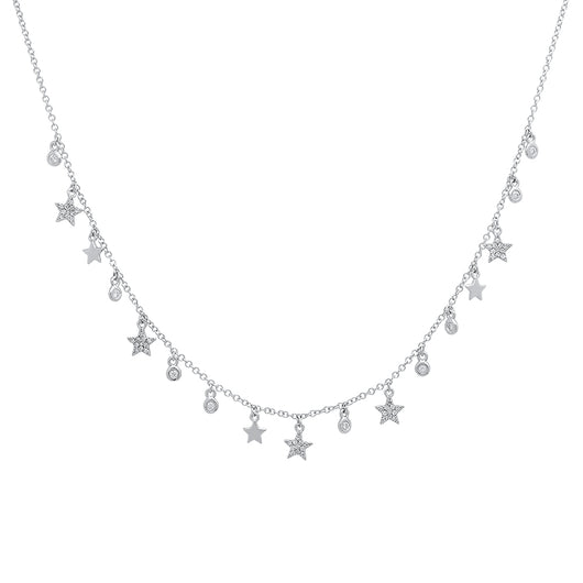 Hanging Diamond Star Necklace | Harrisons Collection