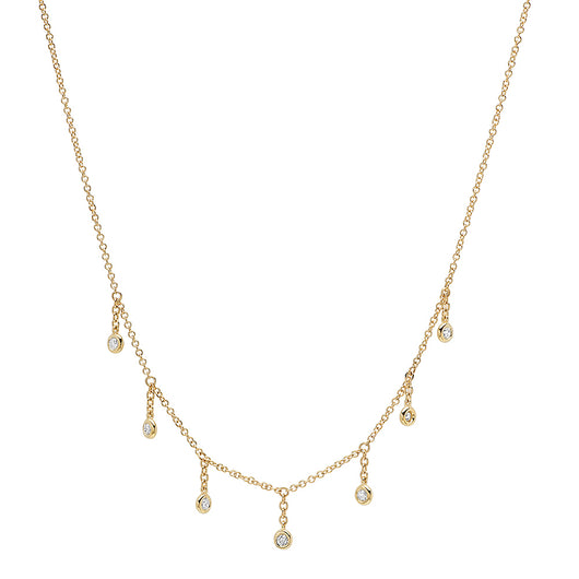Hanging Diamond Bezel Necklace | Harrisons Collection