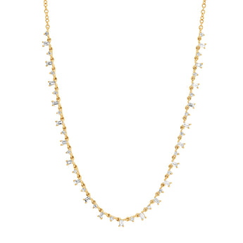 Diamond & Baguette Necklace