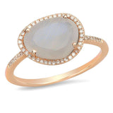 Sliced Rainbow Moonstone Ring | Harrisons Collection