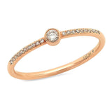Center Diamond Bezel Ring | Harrisons Collection