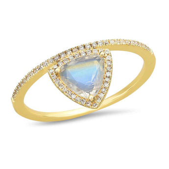 Rainbow Moonstone Crown Ring | Harrisons Collection