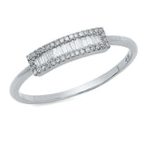 Baguette Diamond Bar Ring | Harrisons Collection