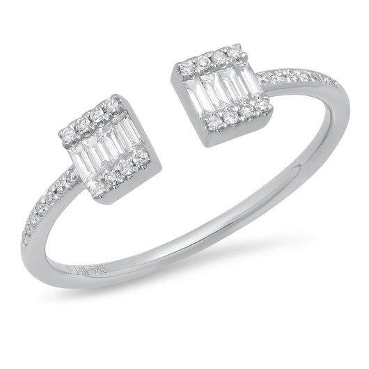Double Diamond Baguette Ring | Harrisons Collection