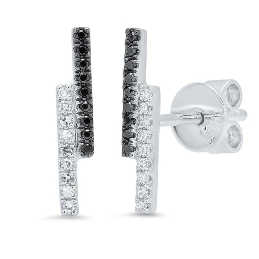 Double Bar Stud Earring | Harrisons Collection