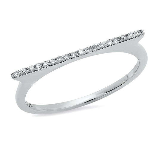 White Gold Diamond Bar Ring | Harrisons Collection