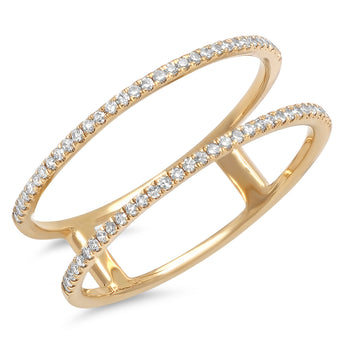 Double Diamond Micro Bands | Harrisons Collection