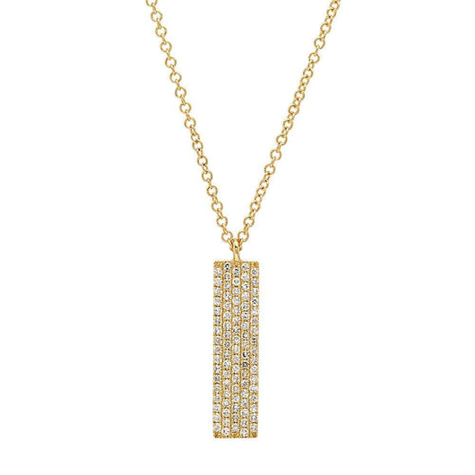 Long Rectangle Diamond Pendant | Harrisons Collection