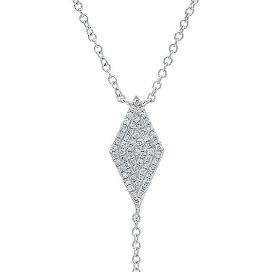 Long Pave Diamond Shape Lariat | Harrisons Collection