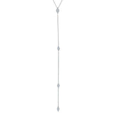 Long Pave Diamond Shape Lariat | Harrisons Collection