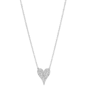 Pave Diamond Heart Necklace | Harrisons Collection