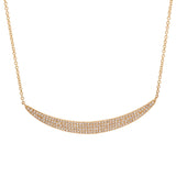 Diamond Pave Crescent Necklace