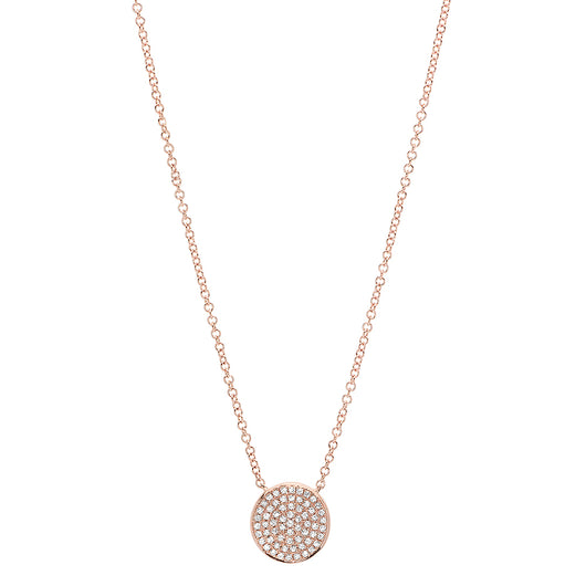 Diamond Pave Circle Necklace | Harrisons Collection
