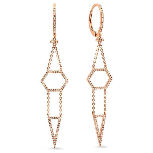 Hexagon and Triangle Earrings | Harrisons Collection