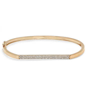 Pave Diamond ID Bar Bangle | Harrisons Collection
