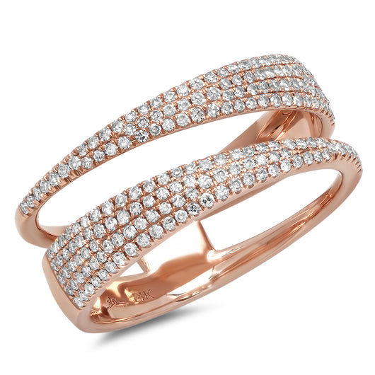 Pave Open Spiral Ring | Harrisons Collection