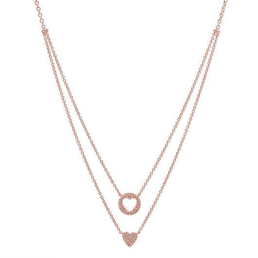 Double Heart Necklace | Harrisons Collection