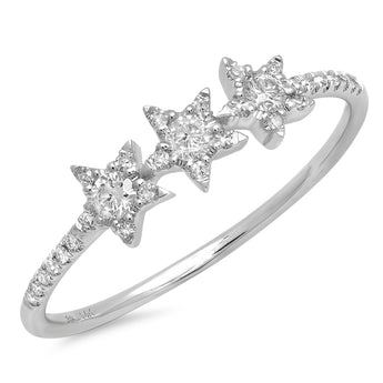 Triple Diamond Star Ring | Harrisons Collection