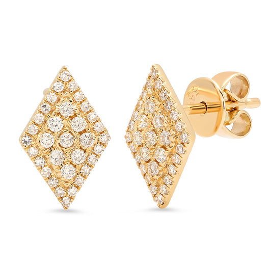 Diamond Shape Pave Studs | Harrisons Collection