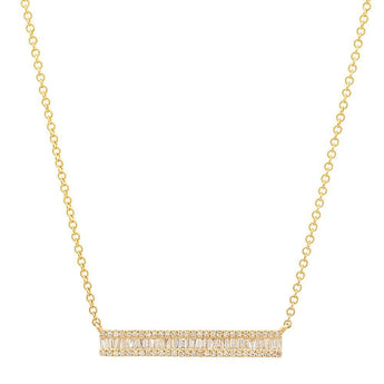 Long Diamond Baguette Bar | Harrisons Collection