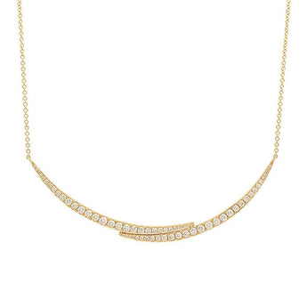 Double Jumbo Diamond Crescent Necklace | Harrisons Collection
