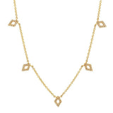 Multi Open Diamond Shape Necklace | Harrisons Collection