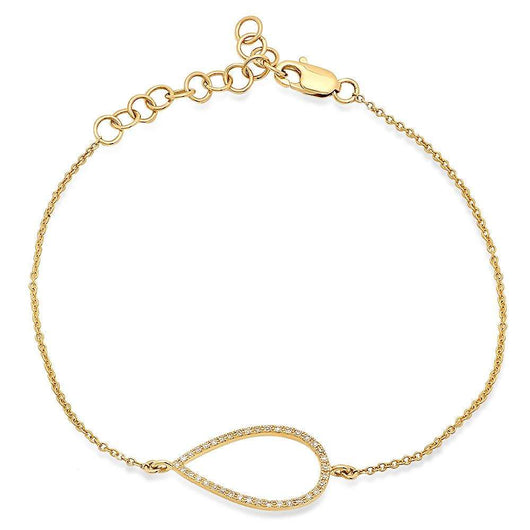 Open Pear Chain Bracelet | Harrisons Collection