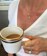Diamond Disc Necklace | Harrisons Collection