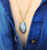 Opal and Blue Diamond Necklace | Harrisons Collection