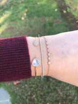 Rainbow Moonstone & Diamond Open Cuff | Harrisons Collection