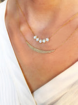 Diamond Pave Crescent Necklace | Harrisons Collection