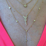Mini Diamond Sun Necklace | Harrisons Collection