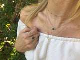 Labradorite and Baguette Diamond Necklace | Harrisons Collection
