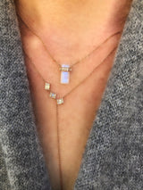 Diamond Wrapped Moonstone Necklace | Harrisons Collection